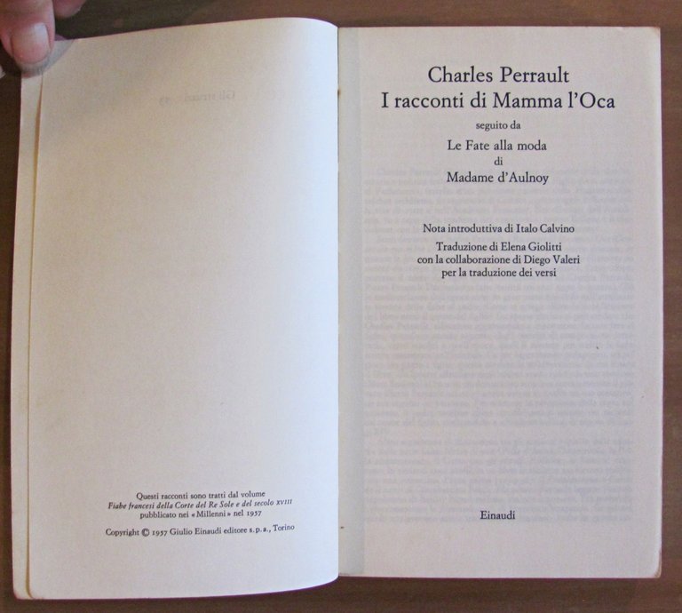 I RACCONTI DI MAMMA L'OCA, I edsizione 1957 - Coll …