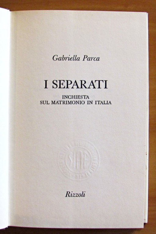 I SEPARATI - INCHIESTA SUL MATRIMONIO IN ITALIA