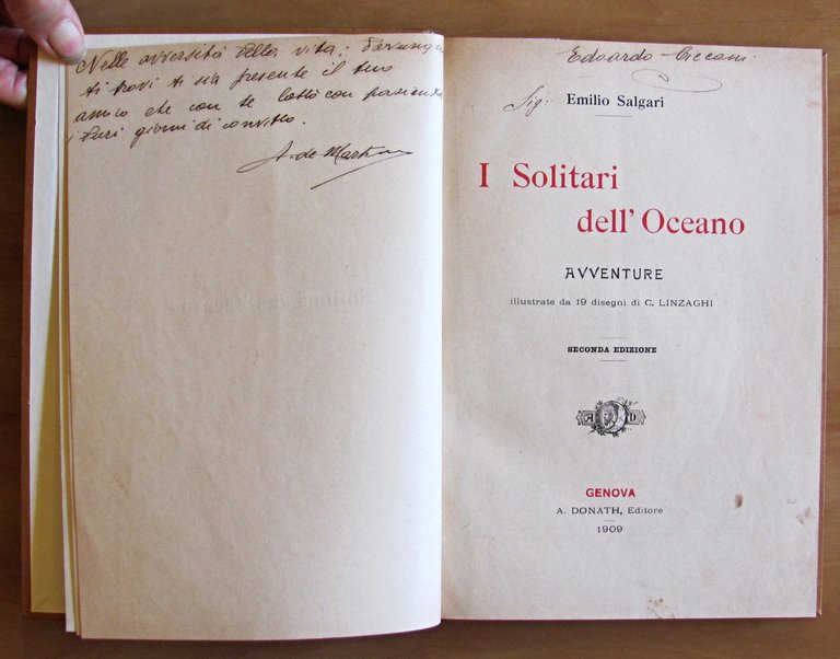 I SOLITARI DELL'OCEANO, 1909 - ill. LINZAGHI