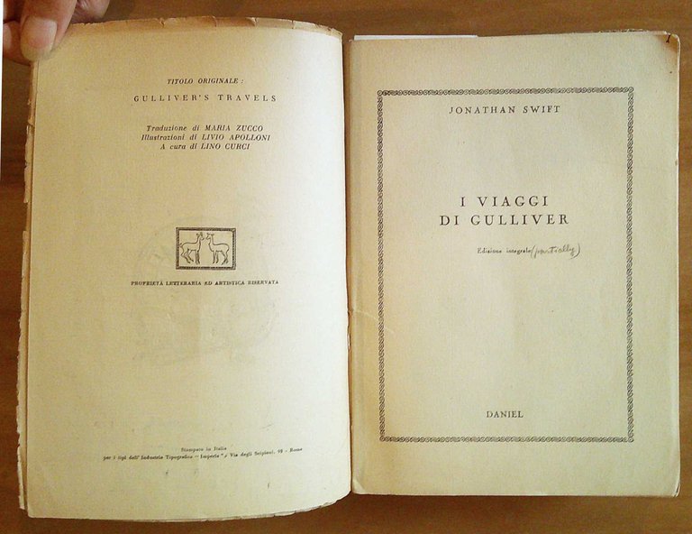 I VIAGGI DI GULLIVER, 1945 ill. APOLLONI