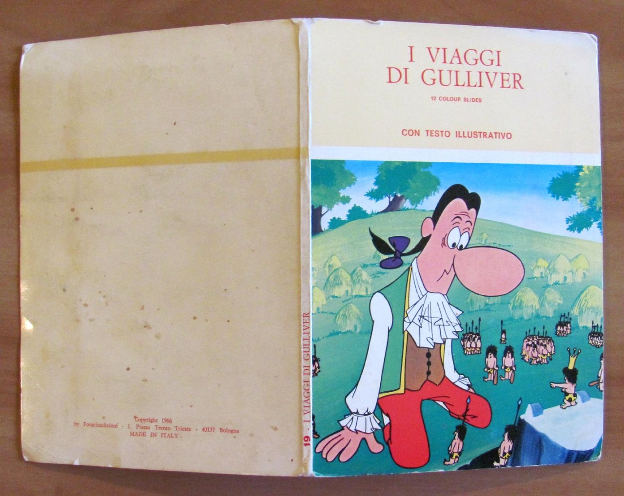 I VIAGGI DI GULLIVER con 12 Color Slides (Diapositive), 1966