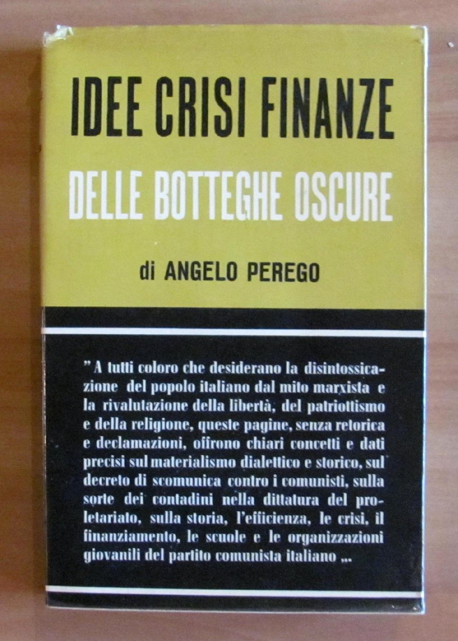 IDEE CRISI FINANZE DELLE BOTTEGHE OSCURE