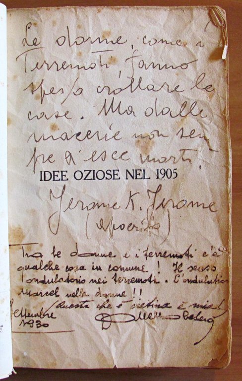 IDEE OZIOSE NEL 1905 - collana I Capolavori dell'Umorismo