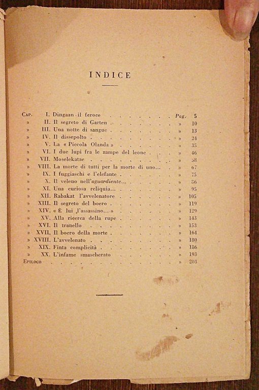 IL BOERO DELLA MORTE - Romanzo d'avventure, 1931