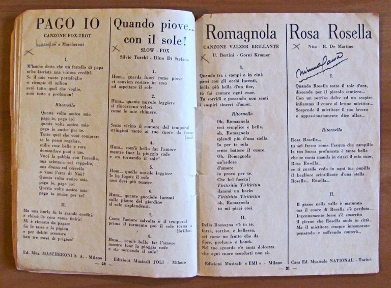 IL CANZONIERE DELLA RADIO - RACCOLTA DELLE CANZONI DI SUCCESSO …