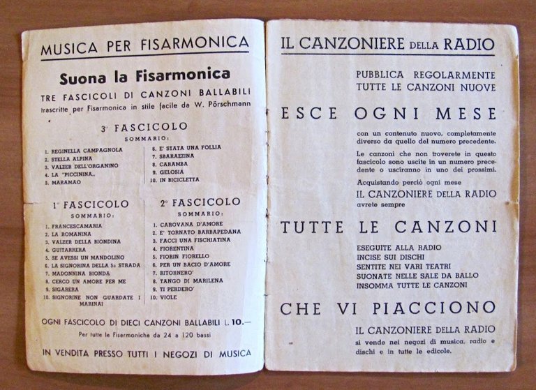 IL CANZONIERE DELLA RADIO - RACCOLTA DELLE CANZONI DI SUCCESSO …