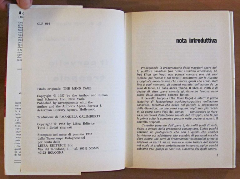 IL CERVELLO TRAPPOLA - Collana Classici Libra N.66, I ed. …