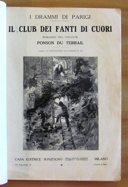 IL CLUB DEI FANTI DI CUORI ROCAMBOLE - Sonzogno 1938 …