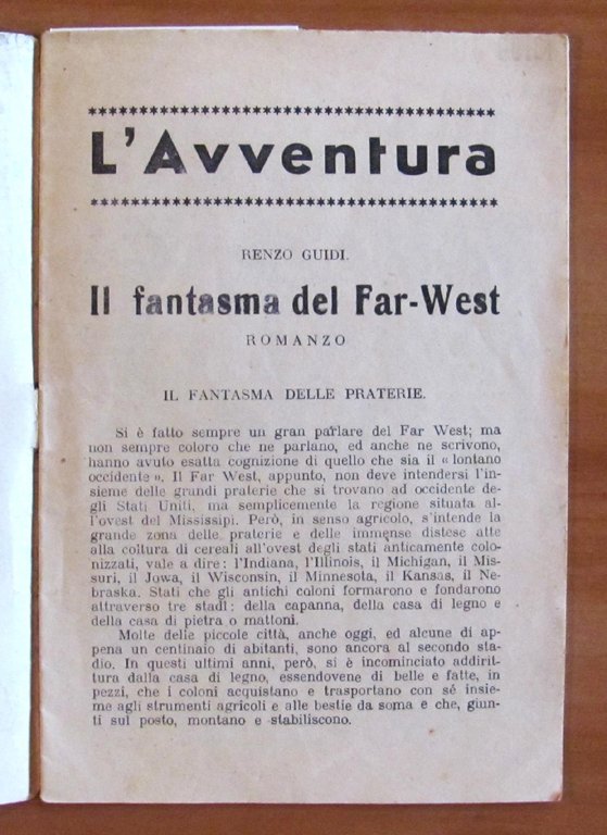 IL FANTASMA DEL FAR-WEST - Collana L'AVVENTURA (Raccolta di brevi …