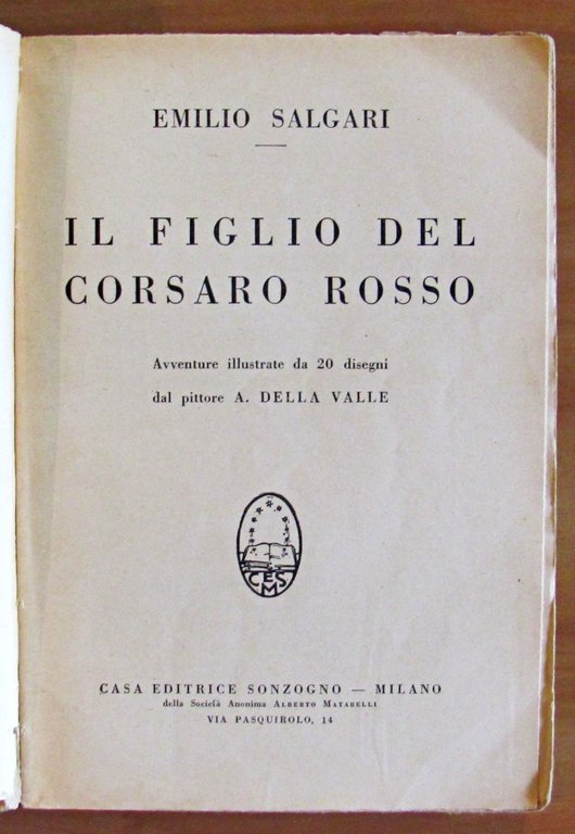 IL FIGLIO DEL CORSARO ROSSO - 20 illustrazioni di DELLA …