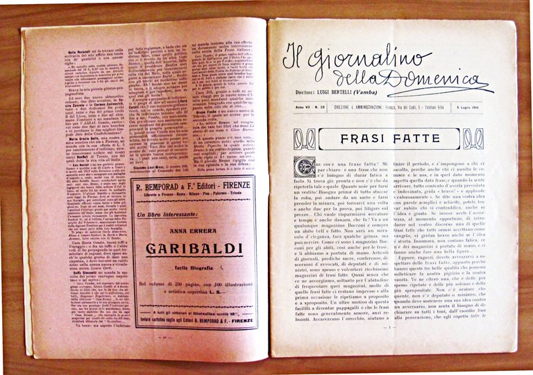 IL GIORNALINO DELLA DOMENICA - Anno VII N.XXIX - 6 …