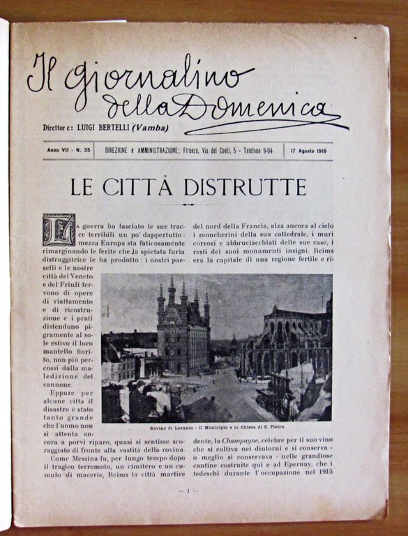 IL GIORNALINO DELLA DOMENICA - Anno VII N.XXXV - 17 …