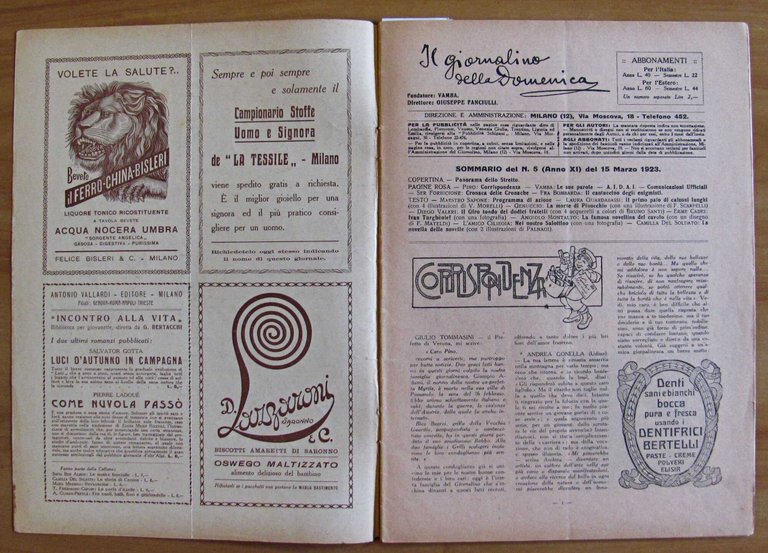 IL GIORNALINO DELLA DOMENICA N.5, 1923 - LA MORTE DI … | Immagine Gallery 2