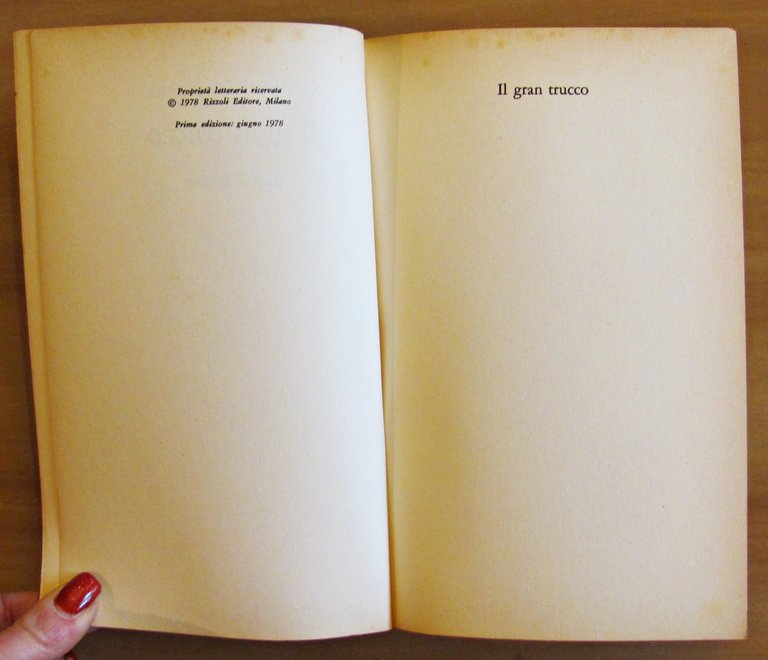 IL GRAN TRUCCO - Coll. La Scala, I ed. 1978