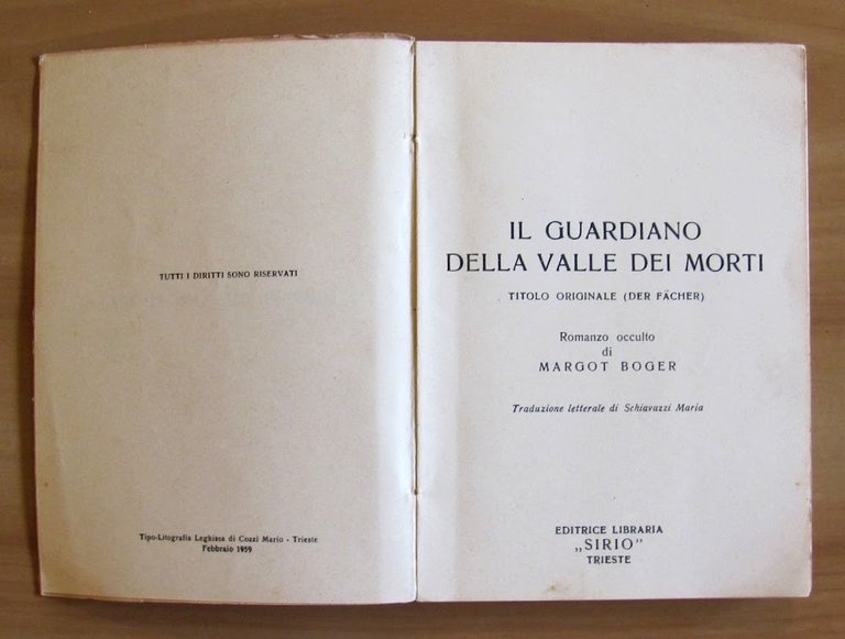 IL GUARDIANO DELLA VALLE DEI MORTI - Romanzo Occulto