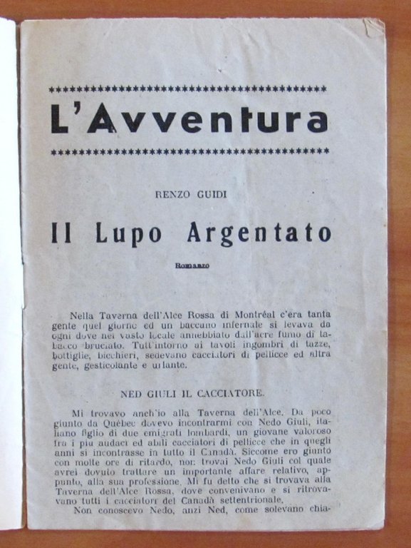 IL LUPO ARGENTATO - Collana L'AVVENTURA (Raccolta di brevi romanzi …