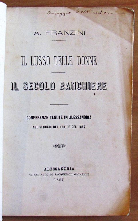 IL LUSSO DELLE DONNE - IL SECOLO BANCHIERE