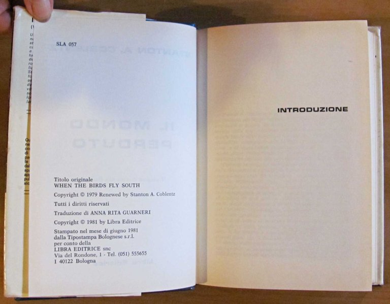 IL MONDO PERDUTO - Collana Gli Slan N.57, I ed. …