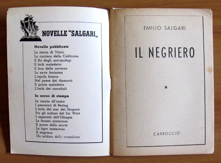 IL NEGRIERO - Novelle di Salgari N.19