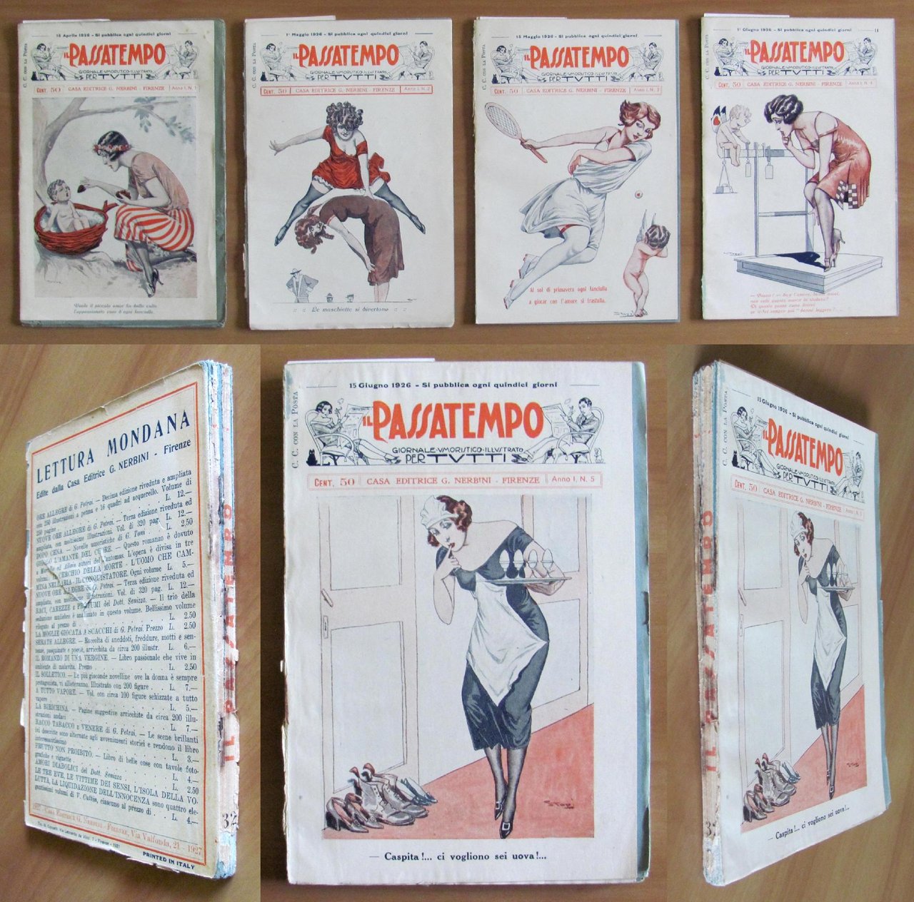 IL PASSATEMPO Giornale Umoristico - Nerbini 1926 - Anno I …