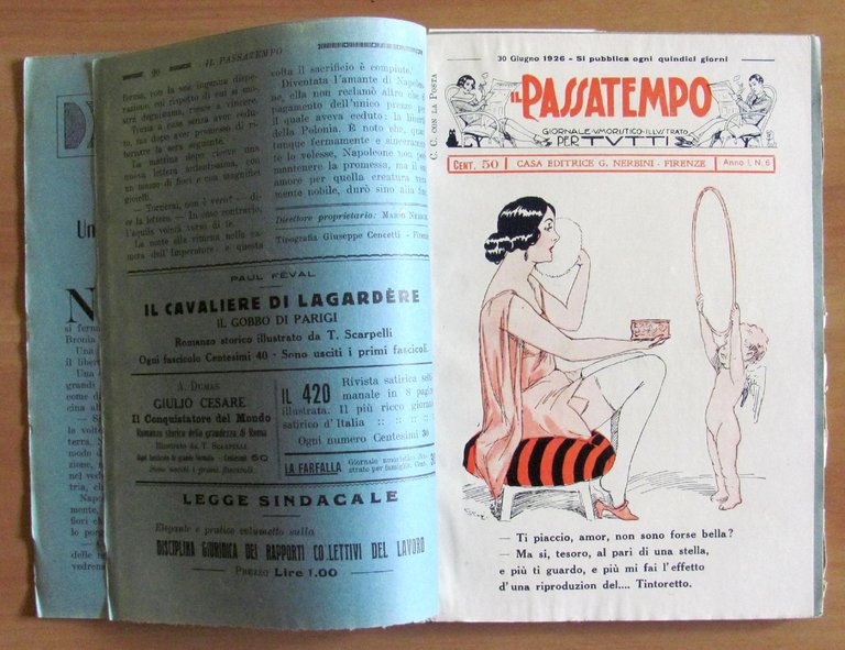IL PASSATEMPO Giornale Umoristico - Nerbini 1926 - Anno I …