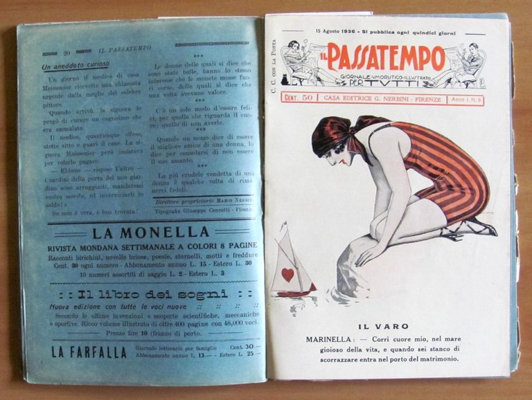 IL PASSATEMPO Giornale Umoristico - Nerbini 1926 - Anno I …