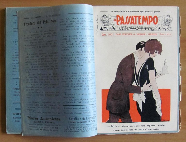 IL PASSATEMPO Giornale Umoristico - Nerbini 1926 - Anno I …