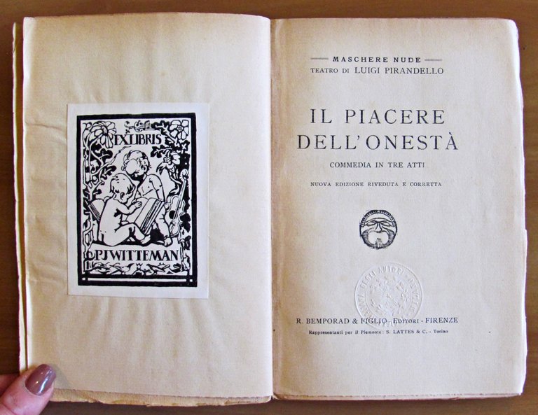 IL PIACERE DELL'ONESTA' - COMMEDIA IN TRE ATTI - Collana …
