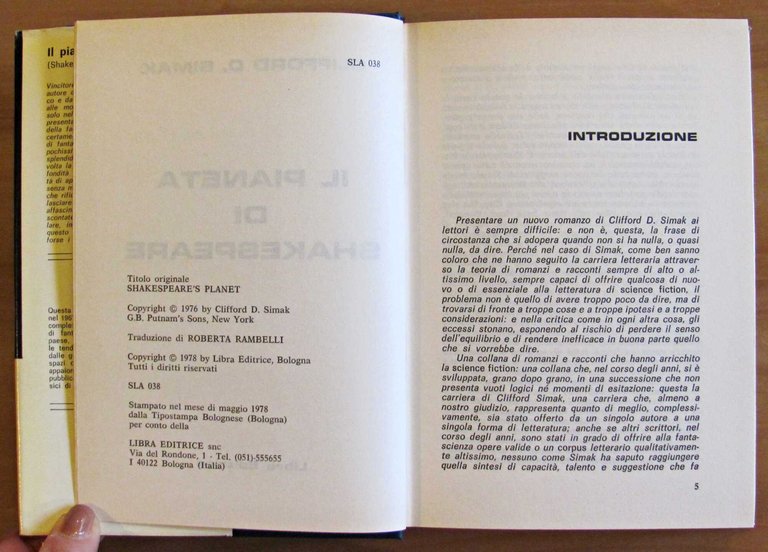 IL PIANETA DI SHAKESPEARE - Coll. SLAN N.38, I ed. … | Immagine Gallery 3