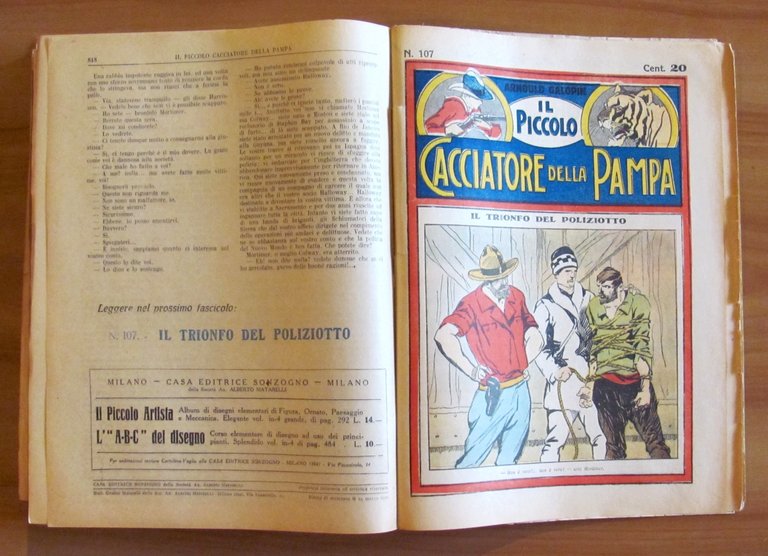 IL PICCOLO CACCIATORE DELLA PAMPA - Sonzogno, 1929