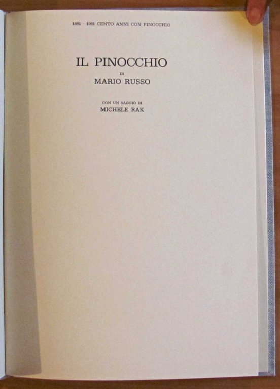 IL PINOCCHIO DI MARIO RUSSO - Tiratura Limitata + Dedica …