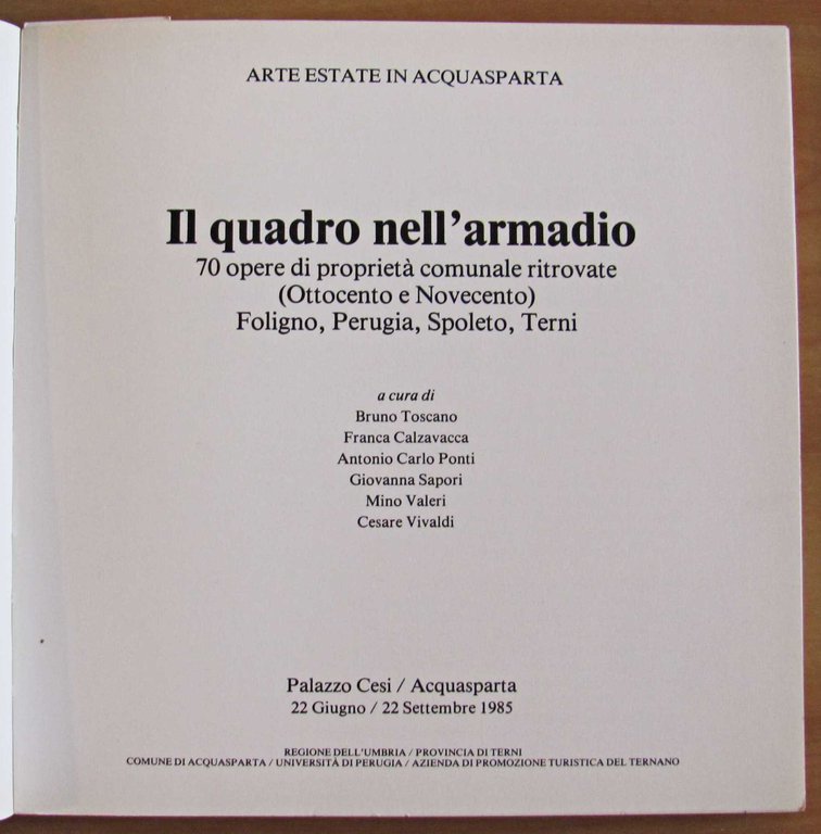 IL QUADRO NELL'ARMADIO - 70 opere di proprietà comunale ritrovate …