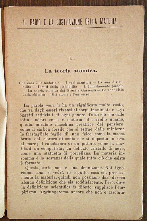 IL RADIO e la costituzione della Materia - Biblioteca del …