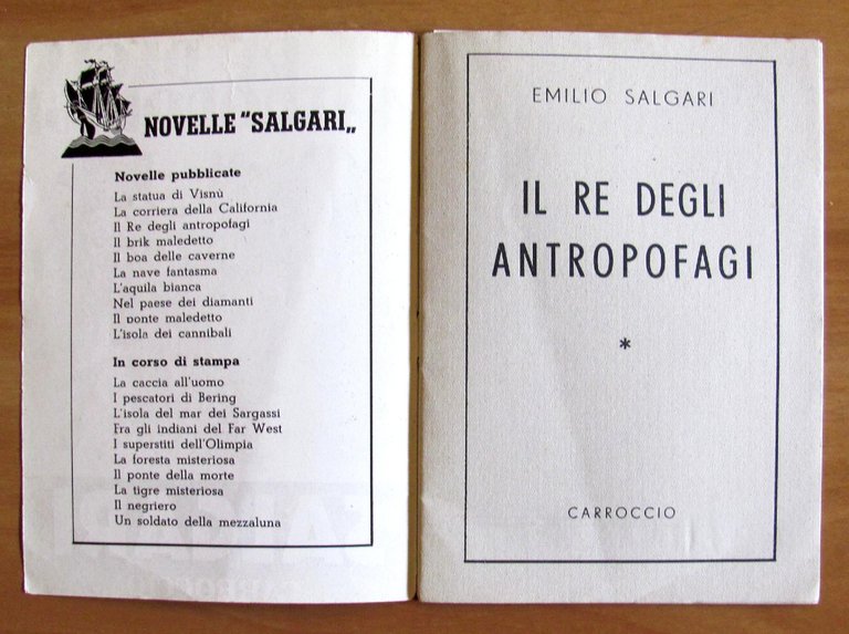 IL RE DEGLI ANTROPOFAGI - Novelle di Salgari N.3