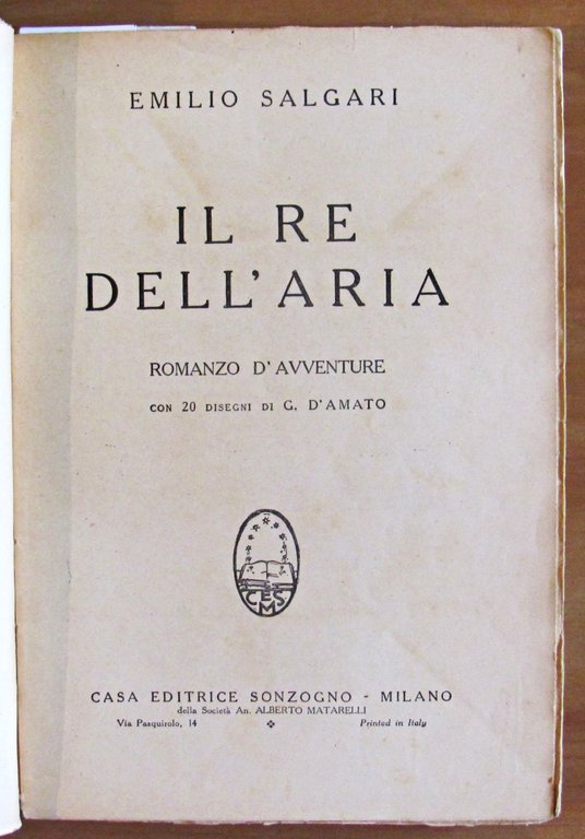 IL RE DELL'ARIA, 1930 - ill. D'AMATO