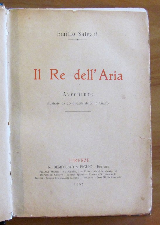 IL RE DELL'ARIA, I edizione 1907 - ill. D'AMATO