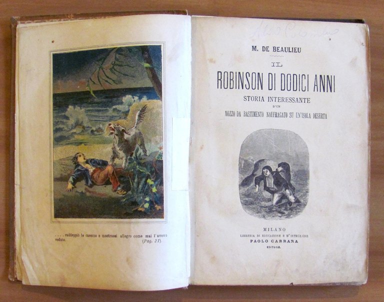 IL ROBINSON DI DODICI ANNI Storia interessante d'un mozzo da …