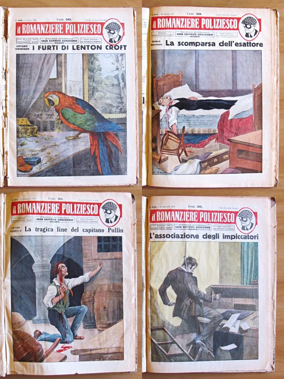 IL ROMANZIERE POLIZIESCO, 1921 - Opera COMPLETA in 134 Fascicoli …