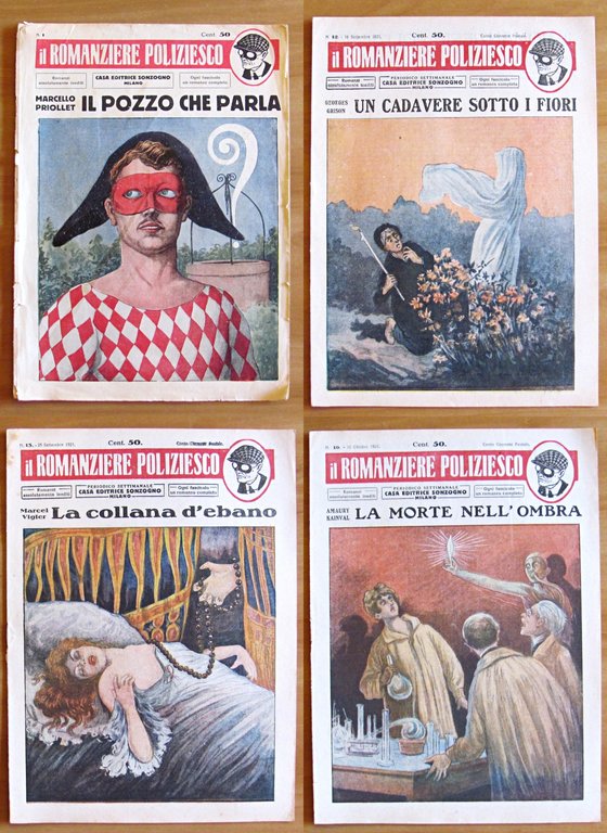 IL ROMANZIERE POLIZIESCO, 1921 - Opera COMPLETA in 134 Fascicoli …