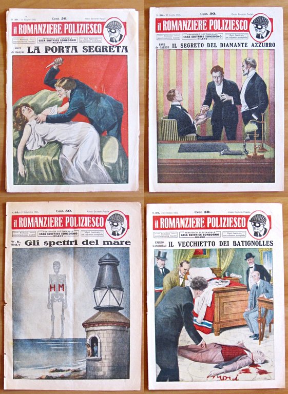 IL ROMANZIERE POLIZIESCO, 1921 - Opera COMPLETA in 134 Fascicoli …