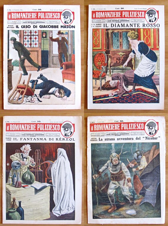 IL ROMANZIERE POLIZIESCO, 1921 - Opera COMPLETA in 134 Fascicoli …