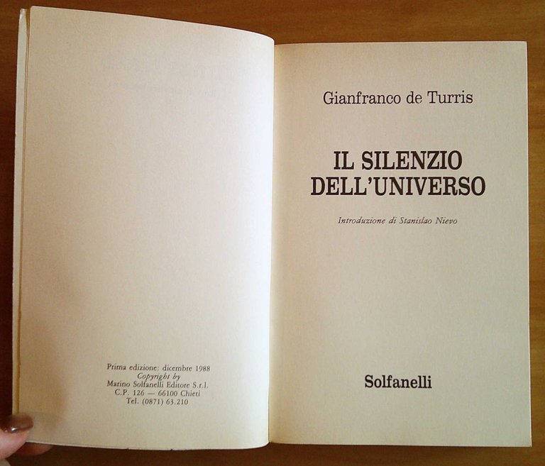 IL SILENZIO DELL'UNIVERSO - Coll. Minas Tirith, I edizione 1988