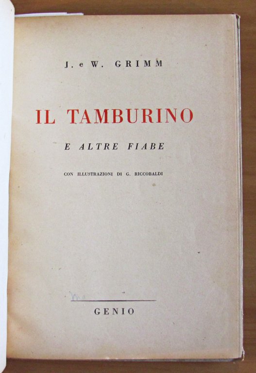 IL TAMBURINO E ALTRE FIABE - ill. RICCOBALDI