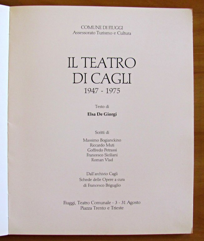 IL TEATRO DI CAGLI 1947-1975