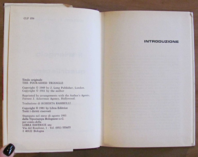 IL TRIANGOLO QUADRILATERO - Collana Libra N.56, I ed. 1981