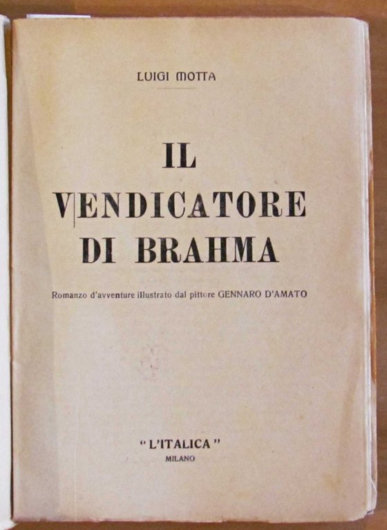IL VENDICATORE DI BRAHAMA, anni '20 - ill. D'AMATO