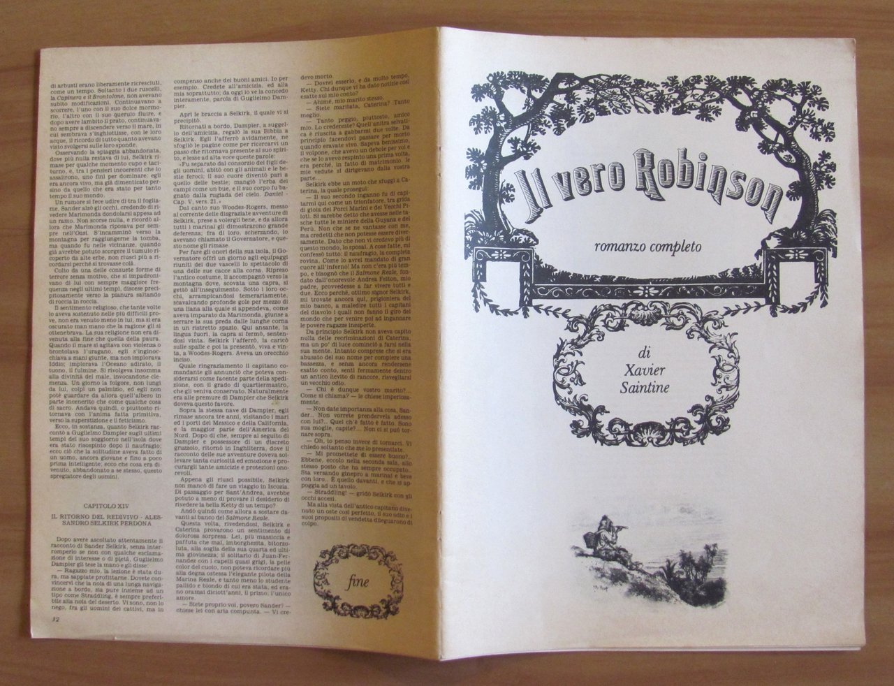 IL VERO ROBINSON - Anastatica dell'originale Ottocentesco - Xilografie