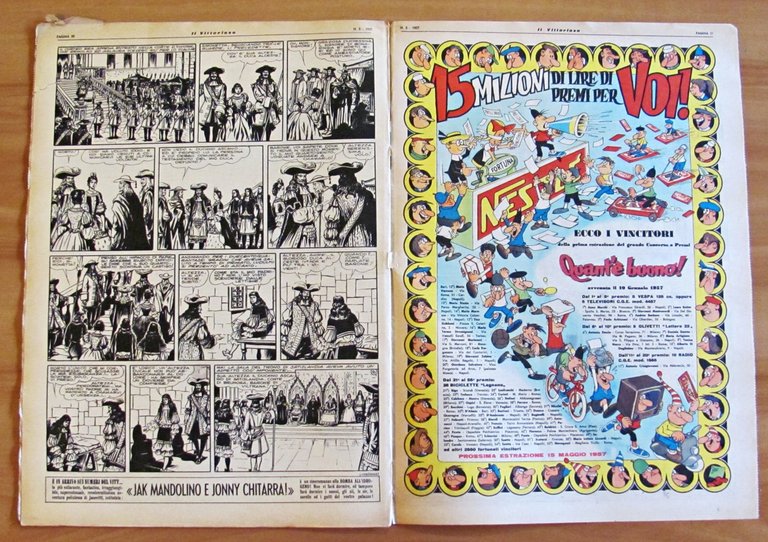 IL VITTORIOSO 1957 - Annata Completa in Fascicoli sciolti N.1/52 …