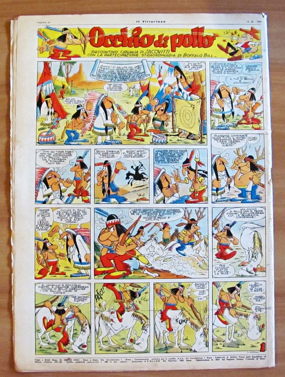 IL VITTORIOSO 1957 - Annata Completa in Fascicoli sciolti N.1/52 …