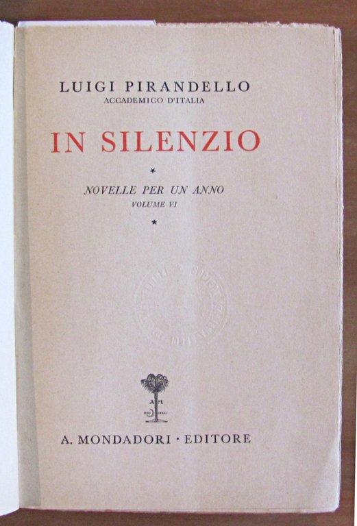IN SILENZIO - Coll. Novelle per un anno